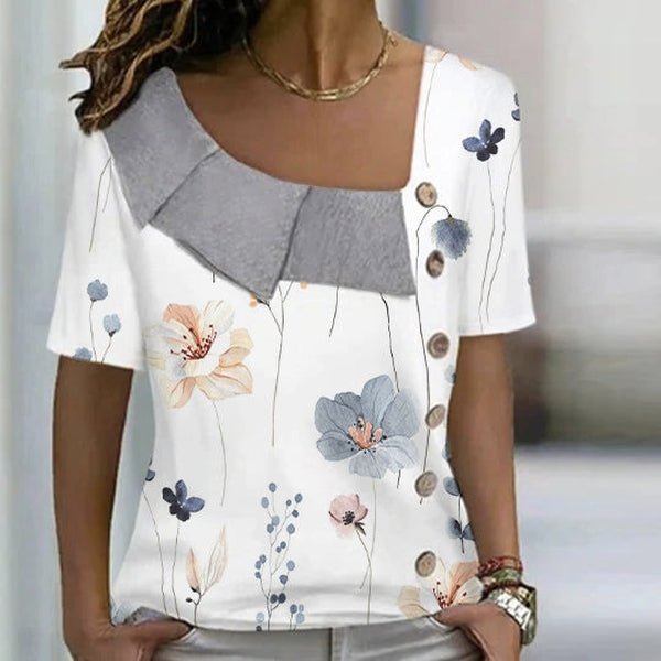 Comfy Short Sleeve Print Top