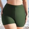 Plain Elastic Waist Swim Shorts