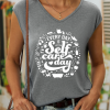 Women’s Every Day Is Self-Care Day Good Vibes Cotton Tank Top