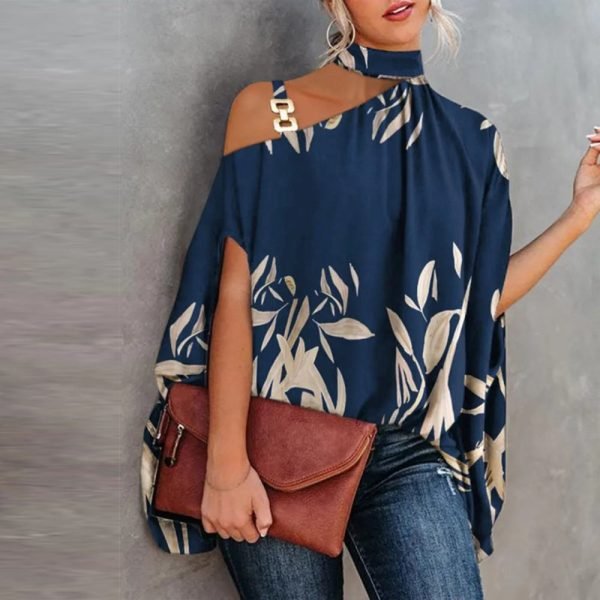 Casual Blue Print Top