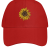 Women's Sunflower Print Cotton Fit Adjustable Hat