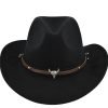 Metal Bull Skull Cowboy Hat