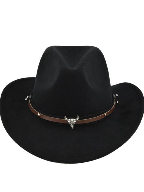 Metal Bull Skull Cowboy Hat