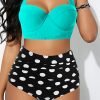 Polka Dot Print Halter 2PCS Swimsuit Set