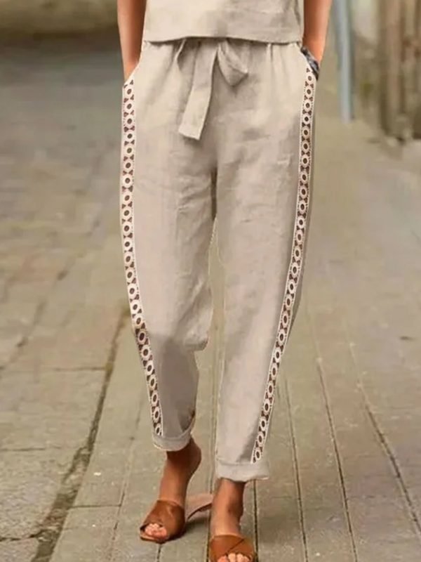 Plus Size Plain Loose Casual Pants
