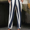 Abstract Stripes Casual Loose Pants