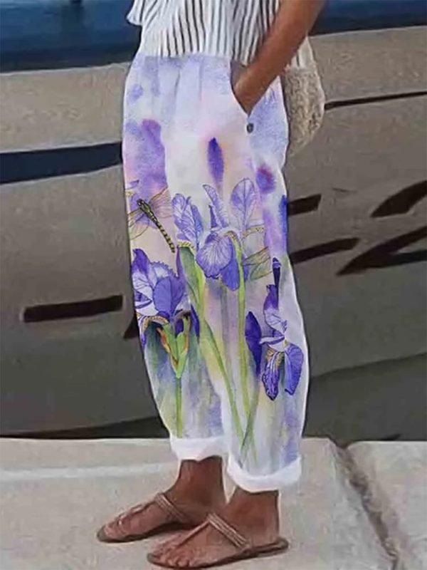 Casual Floral Loose Pants