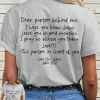 Women's Funny Word Dear Person Behind Me  Love Like Jesus Simple T-Shirt