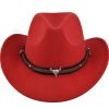 Metal Bull Skull Cowboy Hat