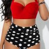 Polka Dot Print Halter 2PCS Swimsuit Set