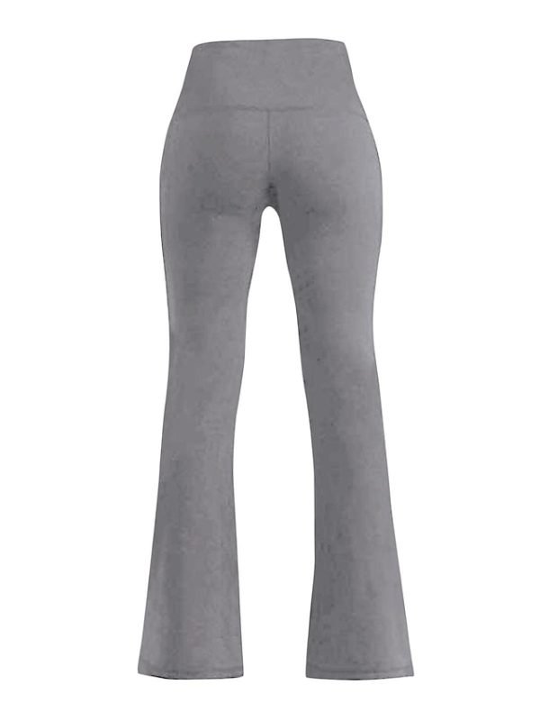 Women's Wide Leg Flared Pants Pants Trousers Black Pink Red Fashion Casual Daily Wide Leg Full Length Comfort Plain S M L XL