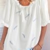 women's elegant fungus collar Loose Casual Cotton Shirt