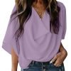 European and American sexy V-neck top T-blood short-sleeved women