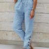 Cotton Casual Loose Buttoned Pants