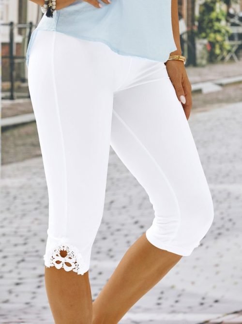 Elastic waist Skinny Shorts