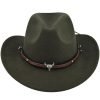 Metal Bull Skull Cowboy Hat