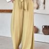 Women's Wide Leg Pants Trousers Black White Blue Fashion Casual Daily Side Pockets Wide Leg Full Length Comfort Plain S M L XL 2XL